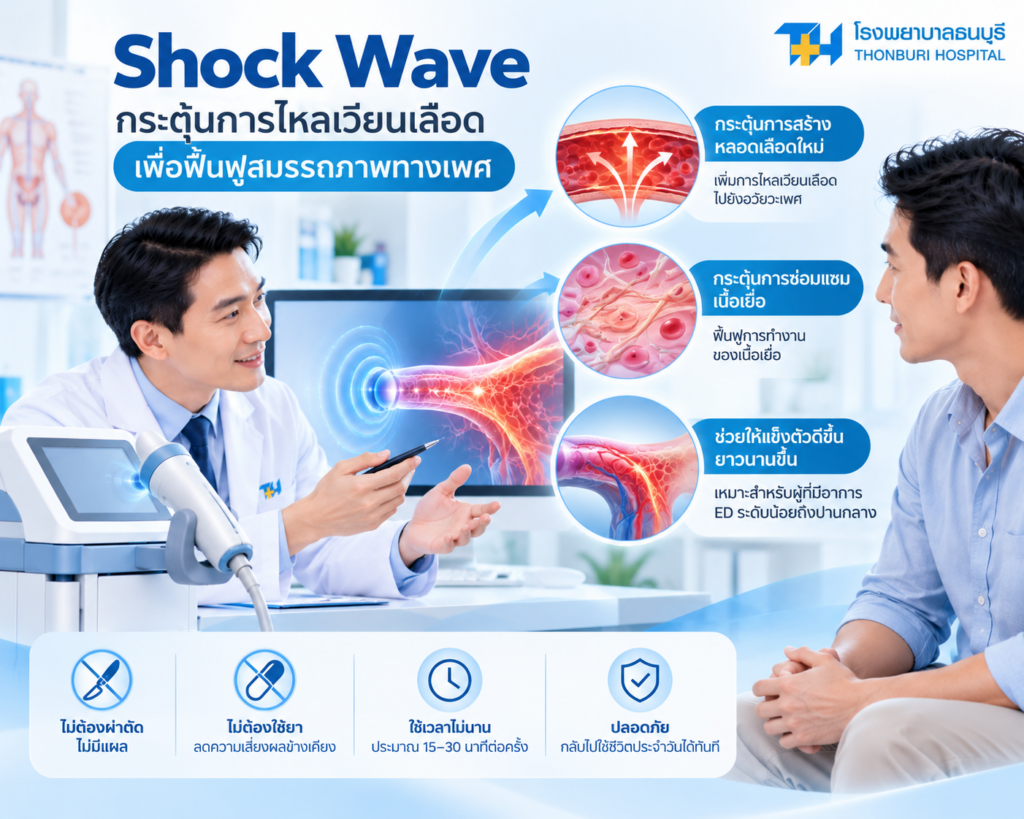Shock Wave ทางเลือกเพื่อดูแลภาวะอวัยวะเพศไม่แข็งตัว (ED)