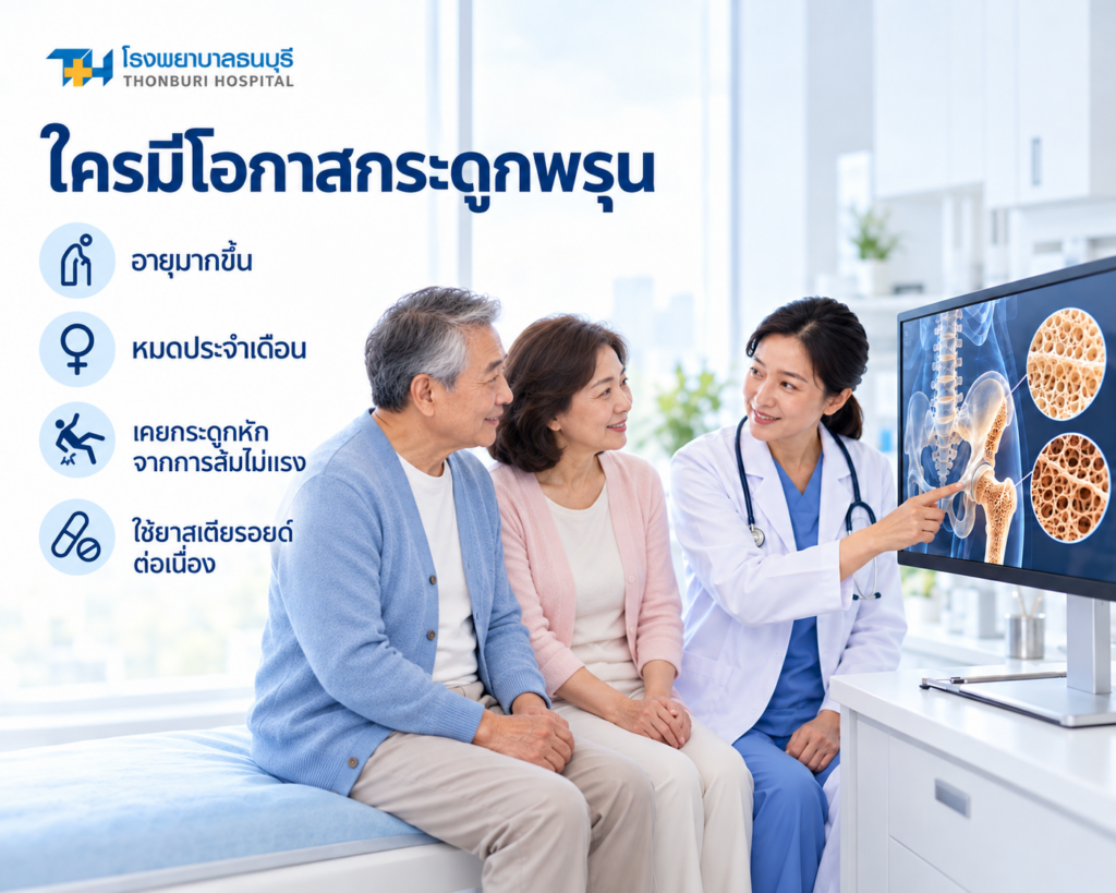 โรคกระดูกพรุนเป็นโรคที่มวลกระดูกลดลง