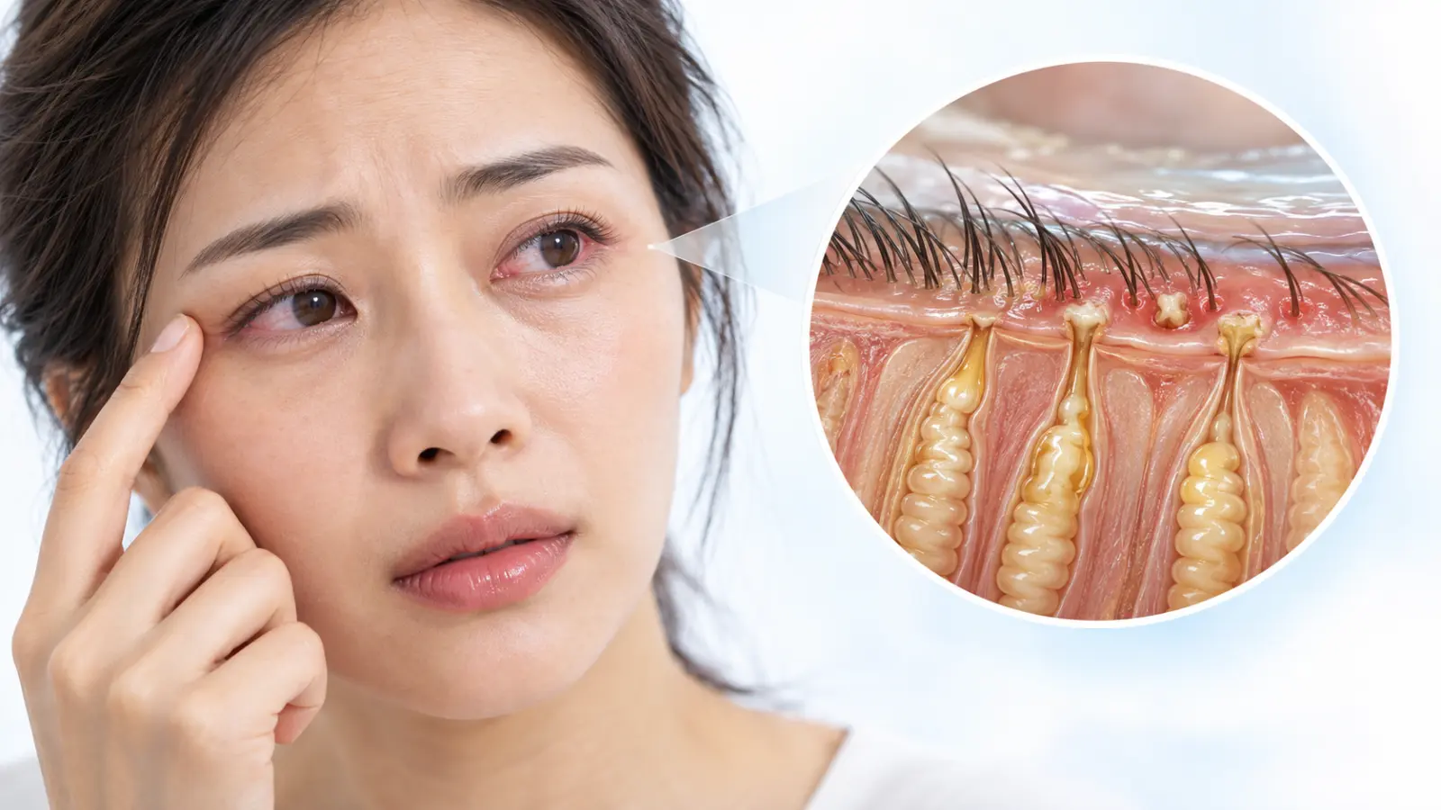 MGD: Meibomian gland dysfunction ต่อมน้ำตาทำงานผิดปกติ